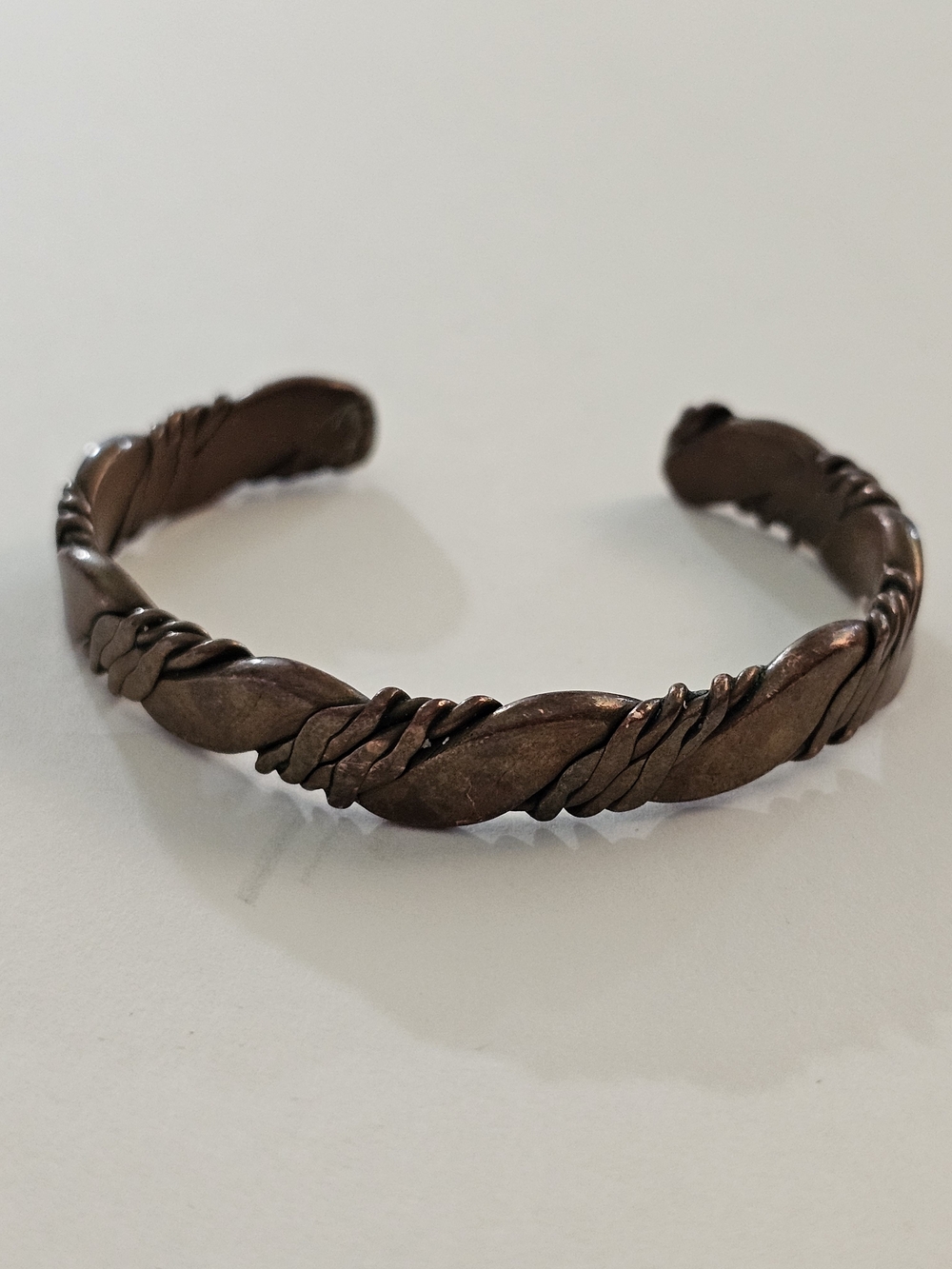 Twisted Rope Design Copper Cuff Bracelet